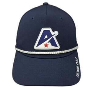 Max Trucker Hat Blue OSFM Snapback Rope USA Flag Underbrim Perforated Demo Day